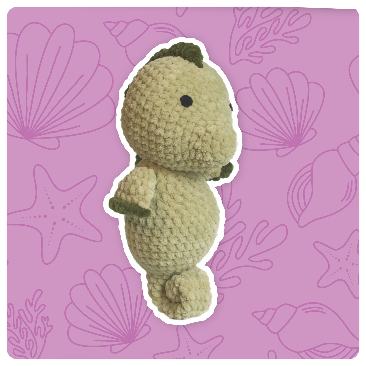 Plush Seahorse - Green